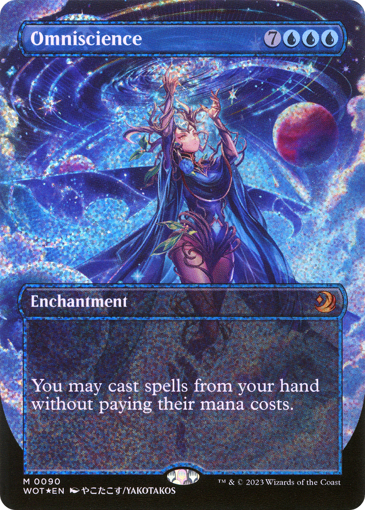 Omniscience (Anime Borderless) (Confetti Foil) [Wilds of Eldraine: Enchanting Tales] | Grognard Games