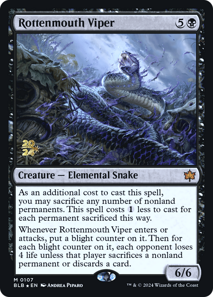 Rottenmouth Viper [Bloomburrow Prerelease Promos] | Grognard Games