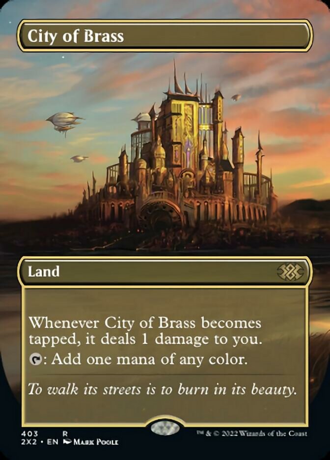 City of Brass (Borderless Alternate Art) [Double Masters 2022] | Grognard Games