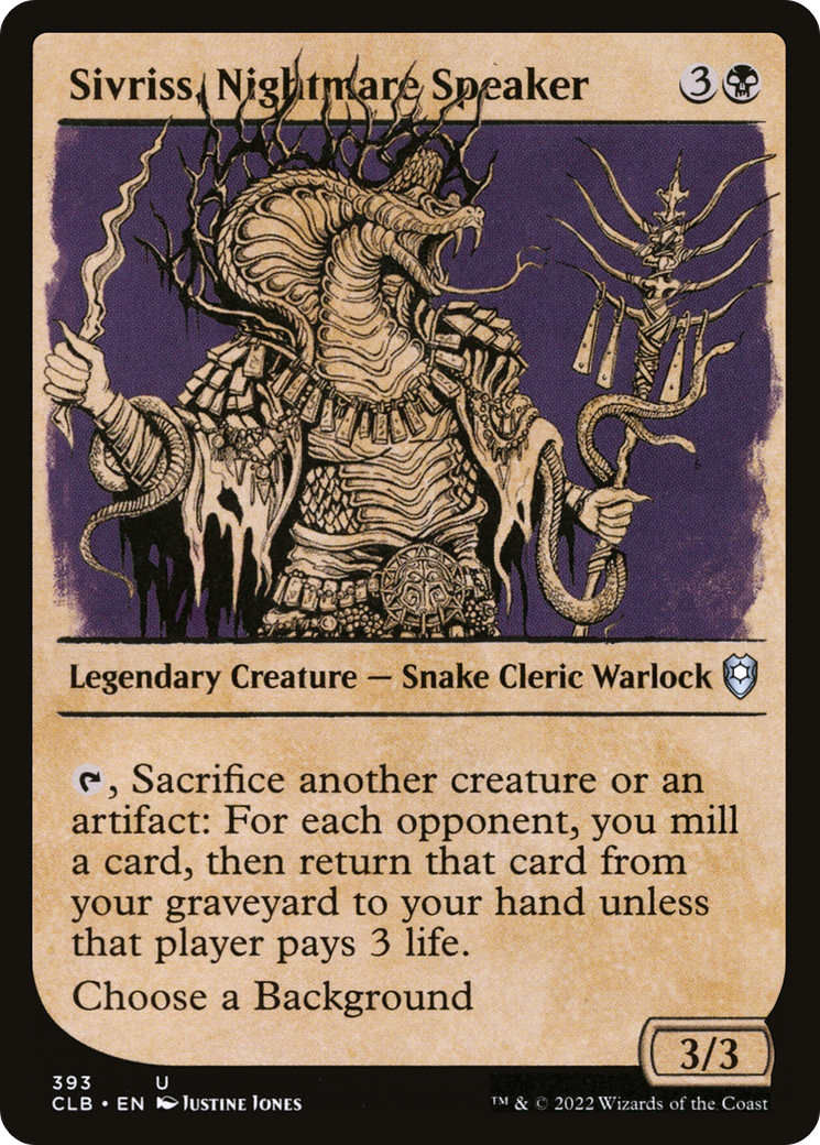 Sivriss, Nightmare Speaker (Showcase) [Commander Legends: Battle for Baldur's Gate] | Grognard Games