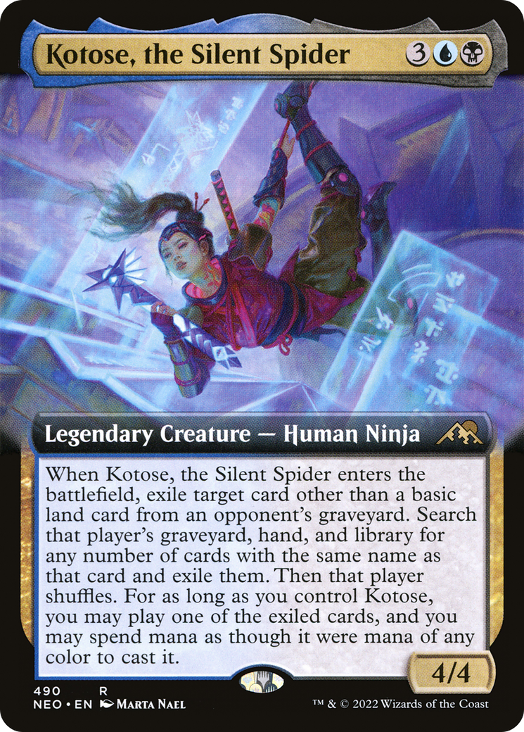 Kotose, the Silent Spider (Extended Art) [Kamigawa: Neon Dynasty] | Grognard Games
