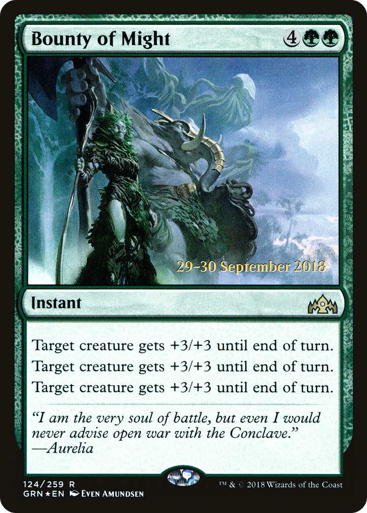 Bounty of Might  [Guilds of Ravnica Prerelease Promos] | Grognard Games