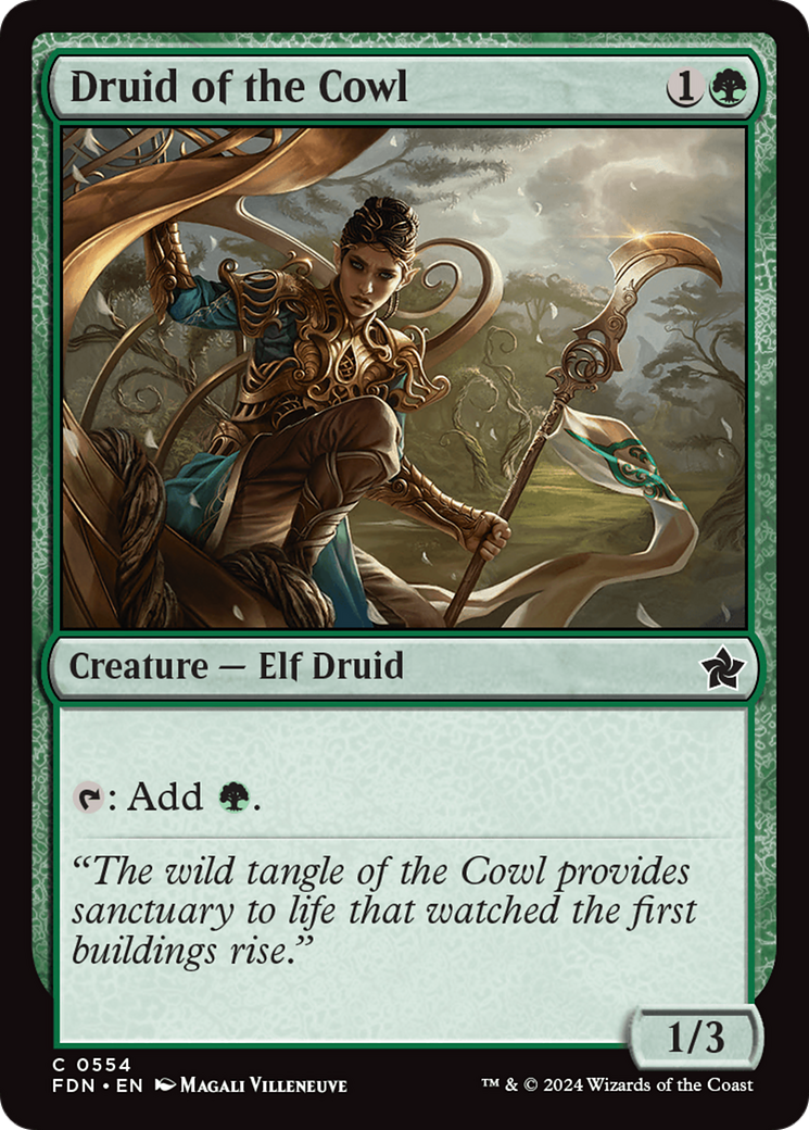Druid of the Cowl (FDN-554) - Foundations Foil | Grognard Games
