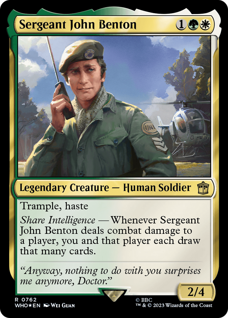 Sergeant John Benton (Surge Foil) [Doctor Who] | Grognard Games