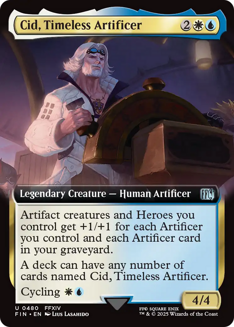 Cid, Timeless Artificer (Extended Art) (FIN-480) - FINAL FANTASY | Grognard Games