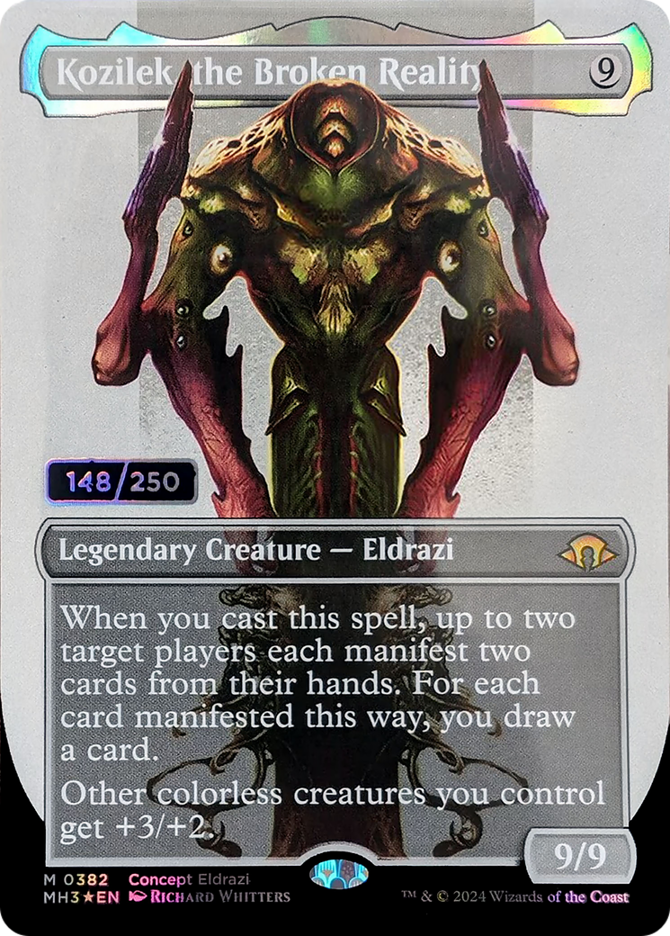 Kozilek, the Broken Reality (Borderless) (Serialized) [Modern Horizons 3] | Grognard Games