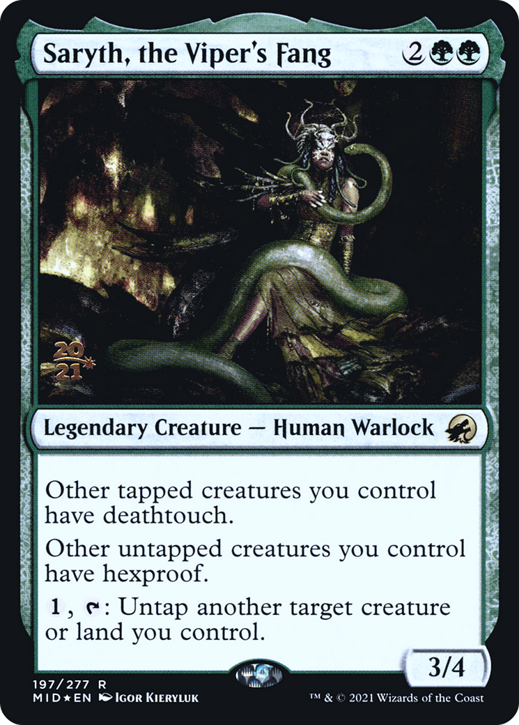Saryth, the Viper's Fang [Innistrad: Midnight Hunt Prerelease Promos] | Grognard Games