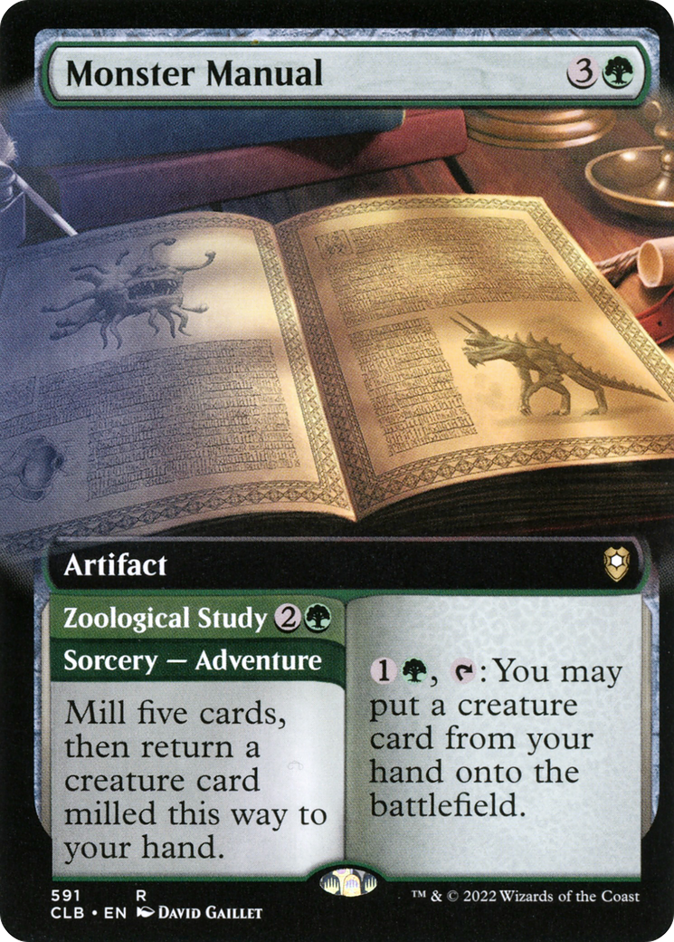Monster Manual // Zoological Study (Extended Art) [Commander Legends: Battle for Baldur's Gate] | Grognard Games