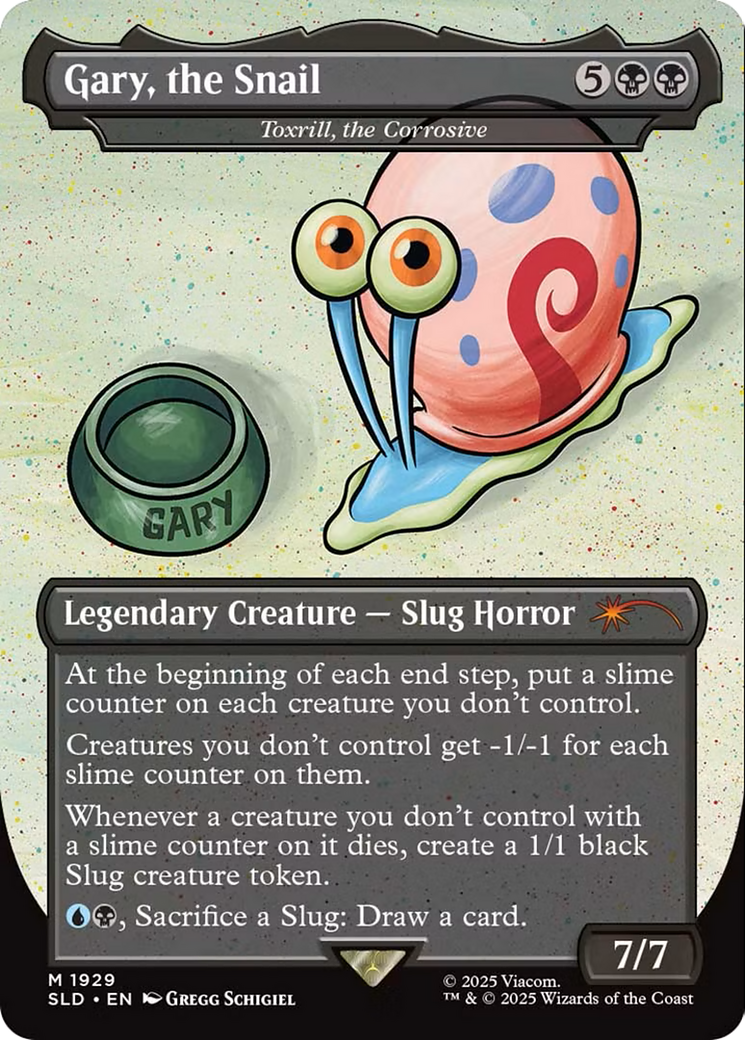Toxrill, the Corrosive (SLD-1929) - Secret Lair Drop / Gary, the Snail (Borderless) Foil | Grognard Games