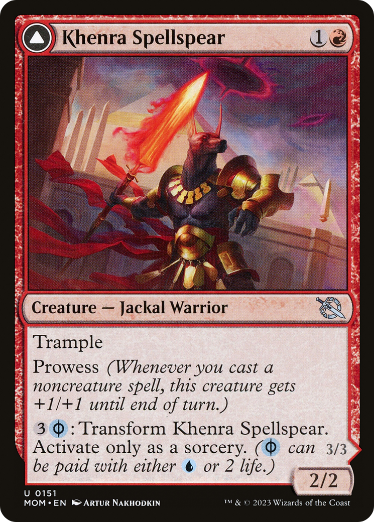 Khenra Spellspear // Gitaxian Spellstalker [March of the Machine] | Grognard Games
