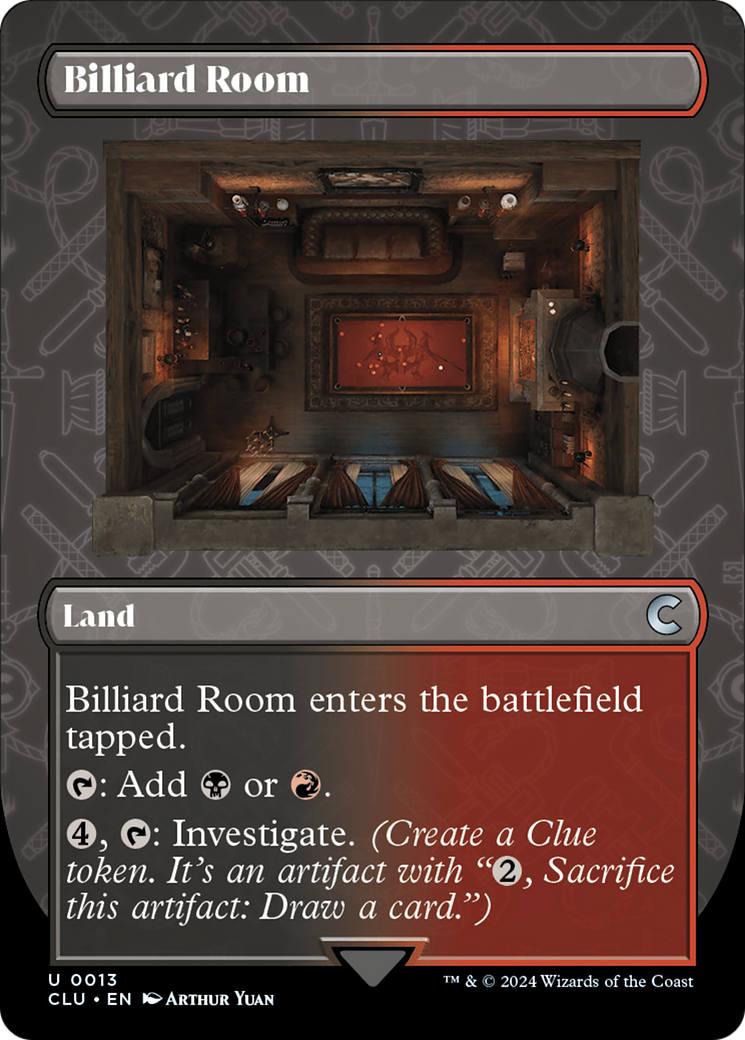 Billiard Room (Borderless) [Ravnica: Clue Edition] | Grognard Games