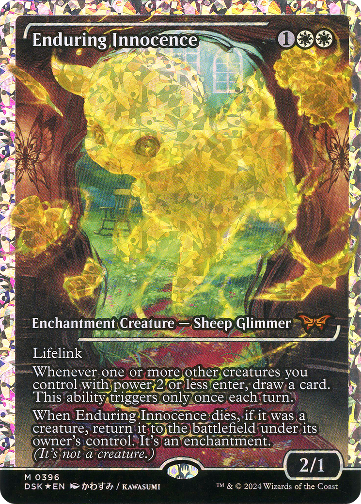 Enduring Innocence (Japan Showcase Fracture Foil) [Duskmourn: House of Horror] | Grognard Games