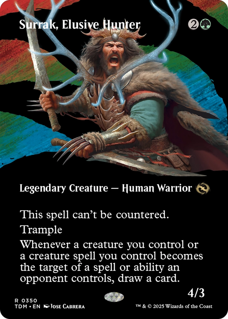 Surrak, Elusive Hunter (Borderless) [Tarkir: Dragonstorm] | Grognard Games