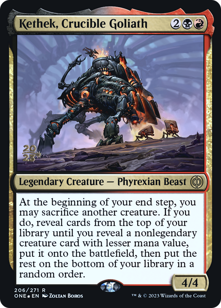 Kethek, Crucible Goliath [Phyrexia: All Will Be One Prerelease Promos] | Grognard Games