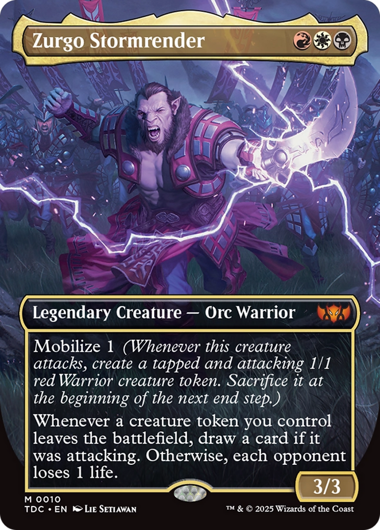 Zurgo Stormrender (Borderless) [Tarkir: Dragonstorm Commander] | Grognard Games