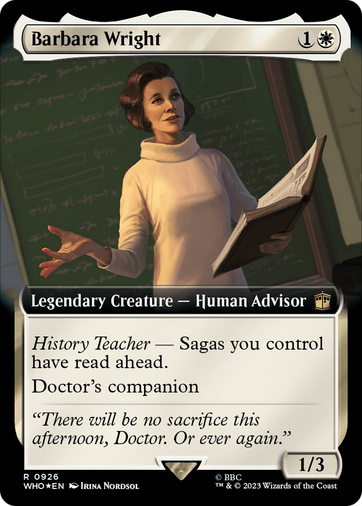 Barbara Wright (Extended Art) (Surge Foil) [Doctor Who] | Grognard Games