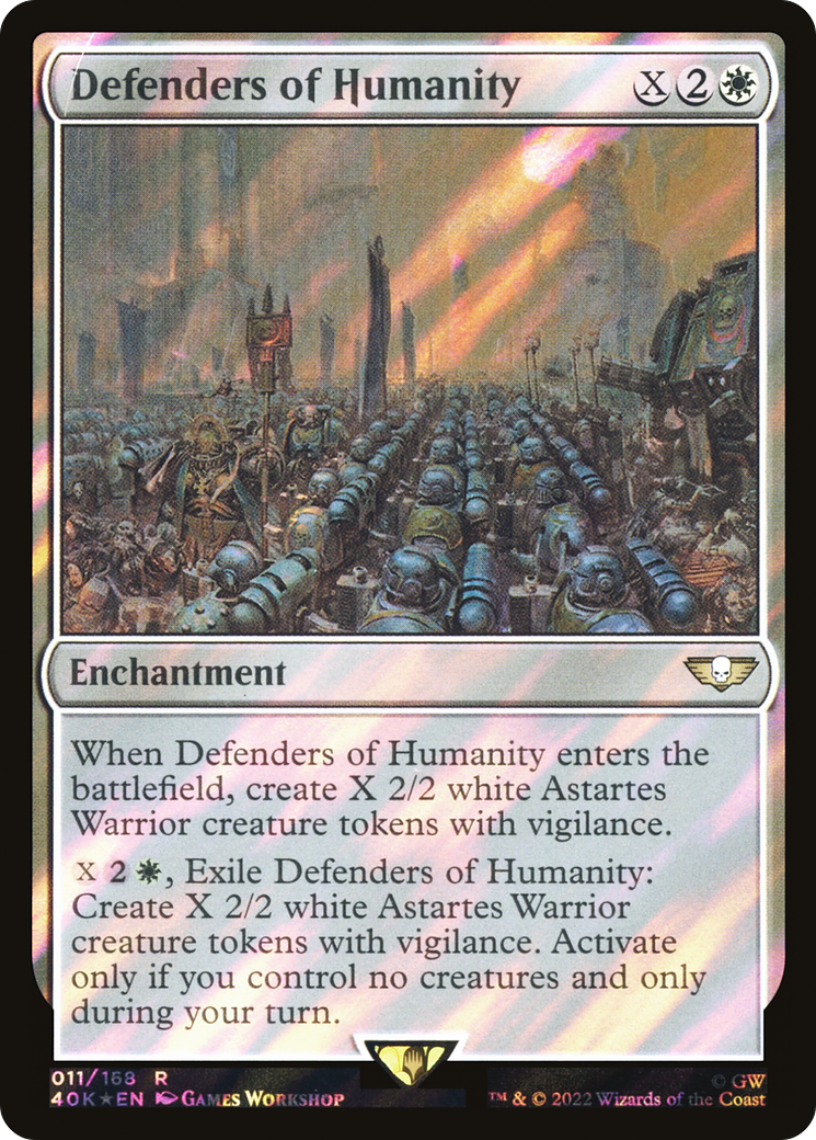 Defenders of Humanity (Surge Foil) [Universes Beyond: Warhammer 40,000] | Grognard Games
