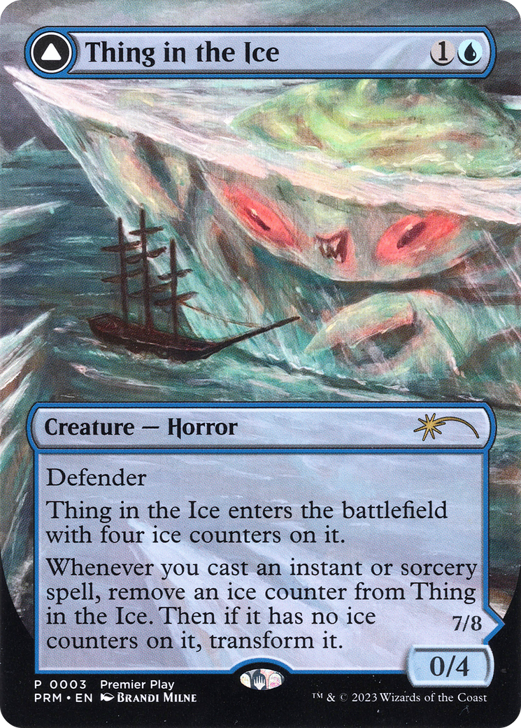 Thing in the Ice // Awoken Horror (Borderless Alternate Art) [Regional Championship Qualifiers 2023] | Grognard Games