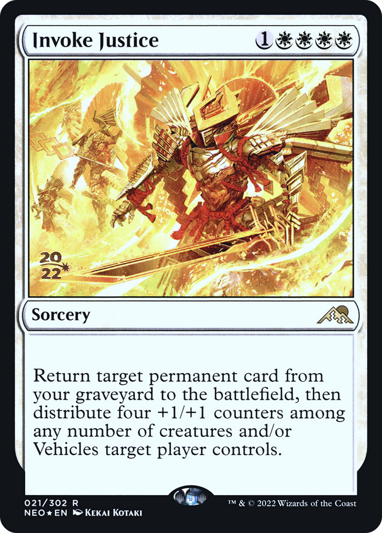 Invoke Justice [Kamigawa: Neon Dynasty Prerelease Promos] | Grognard Games