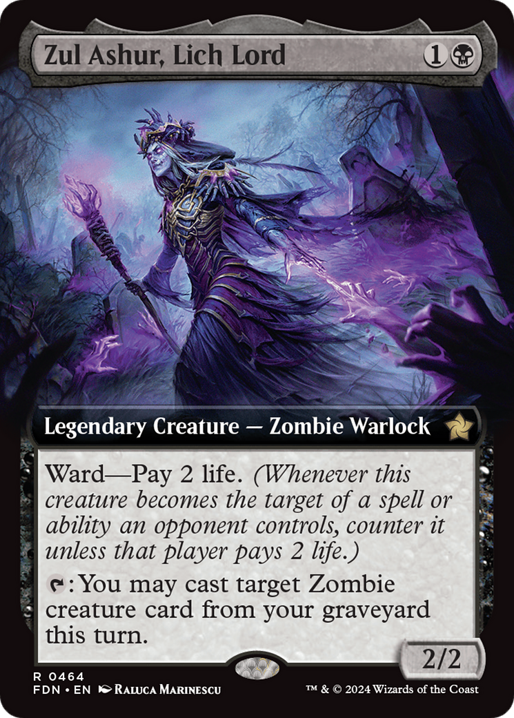 Zul Ashur, Lich Lord (Extended Art) [Foundations] | Grognard Games