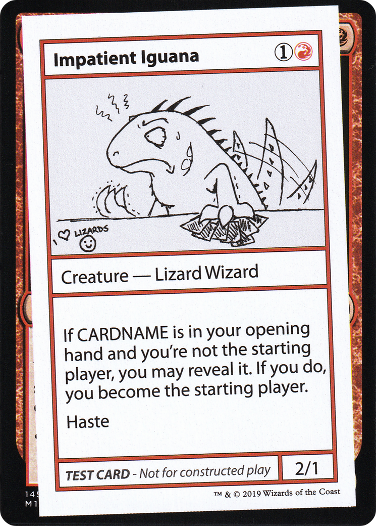Impatient Iguana (2021 Edition) [Mystery Booster Playtest Cards] | Grognard Games