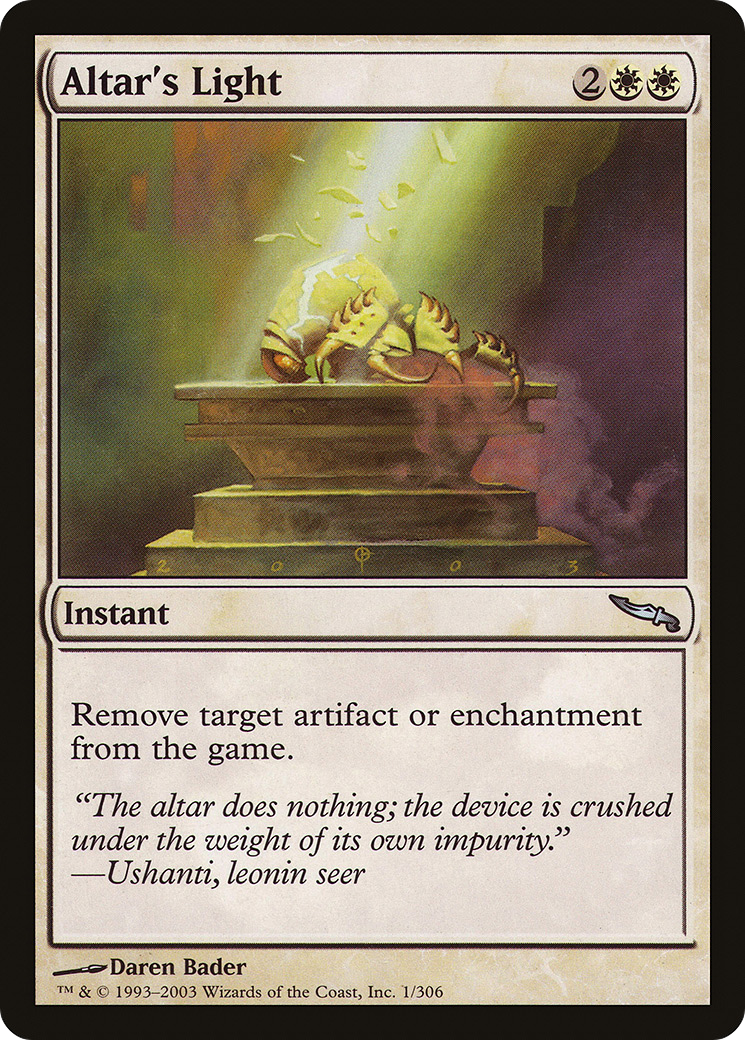 Altar's Light [Mirrodin] | Grognard Games