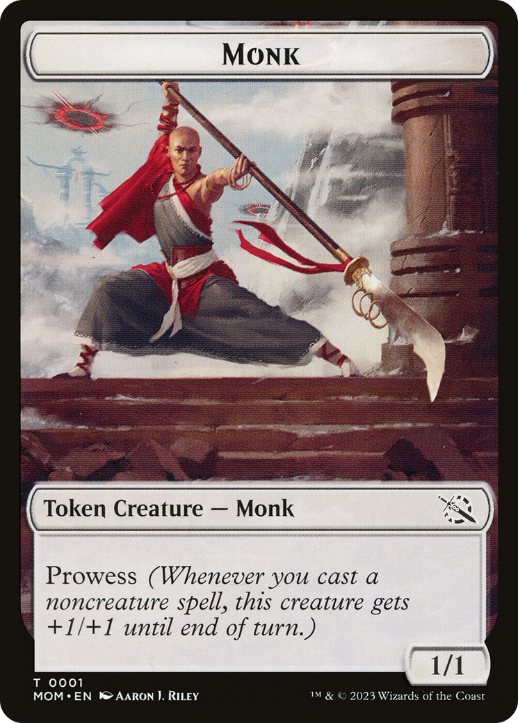 Monk // Phyrexian Saproling Double-Sided Token [March of the Machine Tokens] | Grognard Games