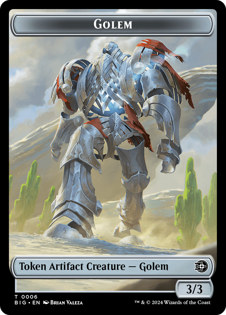 Golem // Plot Double-Sided Token [Outlaws of Thunder Junction: The Big Score Tokens] | Grognard Games