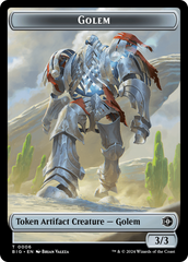Golem // Plot Double-Sided Token [Outlaws of Thunder Junction: The Big Score Tokens] | Grognard Games