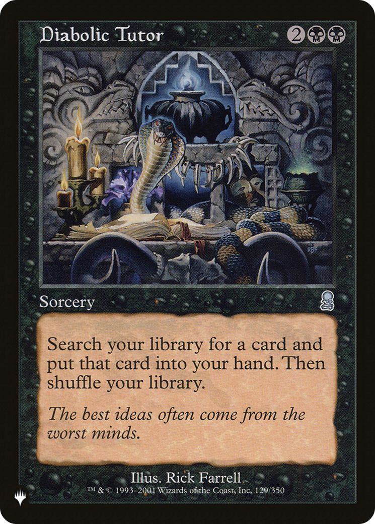 Diabolic Tutor [The List] | Grognard Games