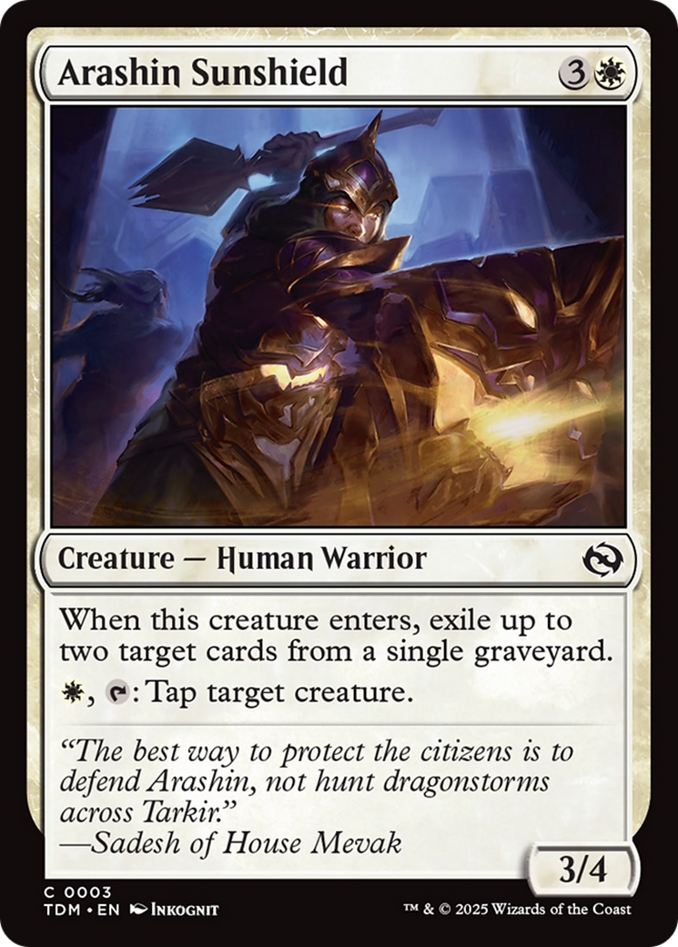 Arashin Sunshield [Tarkir: Dragonstorm] | Grognard Games
