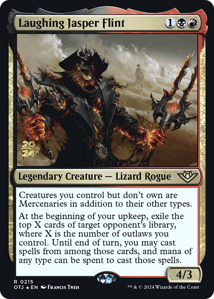 Laughing Jasper Flint [Outlaws of Thunder Junction Prerelease Promos] | Grognard Games