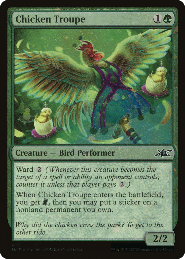Chicken Troupe (Galaxy Foil) [Unfinity] | Grognard Games