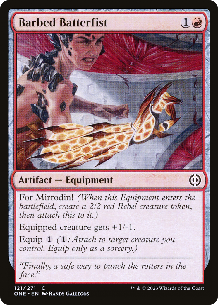 Barbed Batterfist [Phyrexia: All Will Be One] | Grognard Games