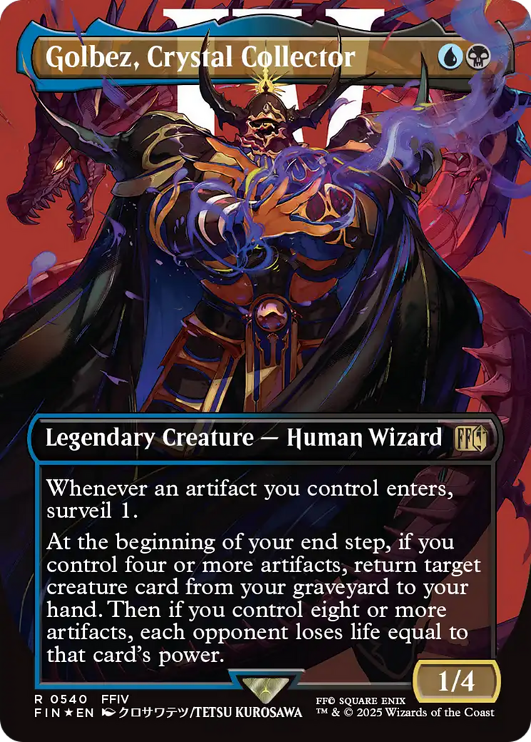 Golbez, Crystal Collector (Borderless) (Surge Foil) (FIN-540) - FINAL FANTASY (Borderless) Foil | Grognard Games