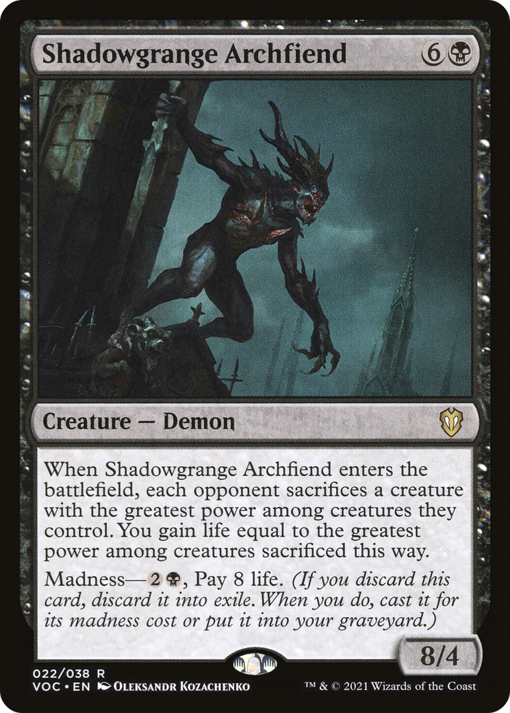 Shadowgrange Archfiend [Innistrad: Crimson Vow Commander] | Grognard Games
