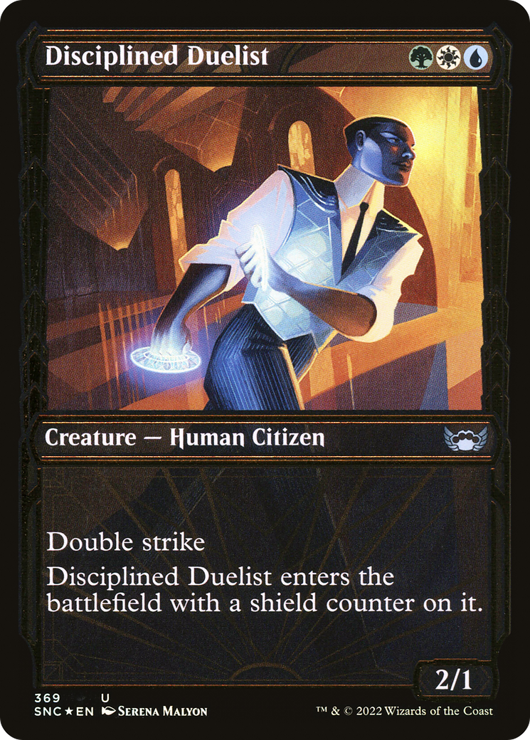 Disciplined Duelist (Showcase Golden Age Gilded Foil) [Streets of New Capenna] | Grognard Games
