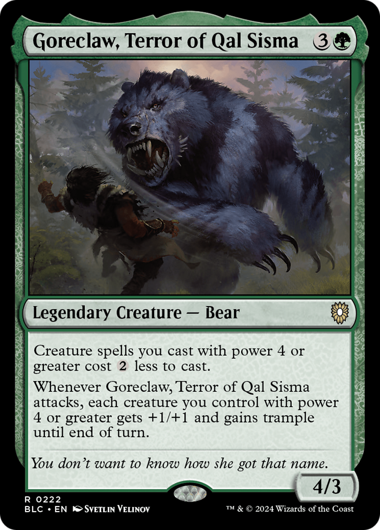 Goreclaw, Terror of Qal Sisma [Bloomburrow Commander] | Grognard Games