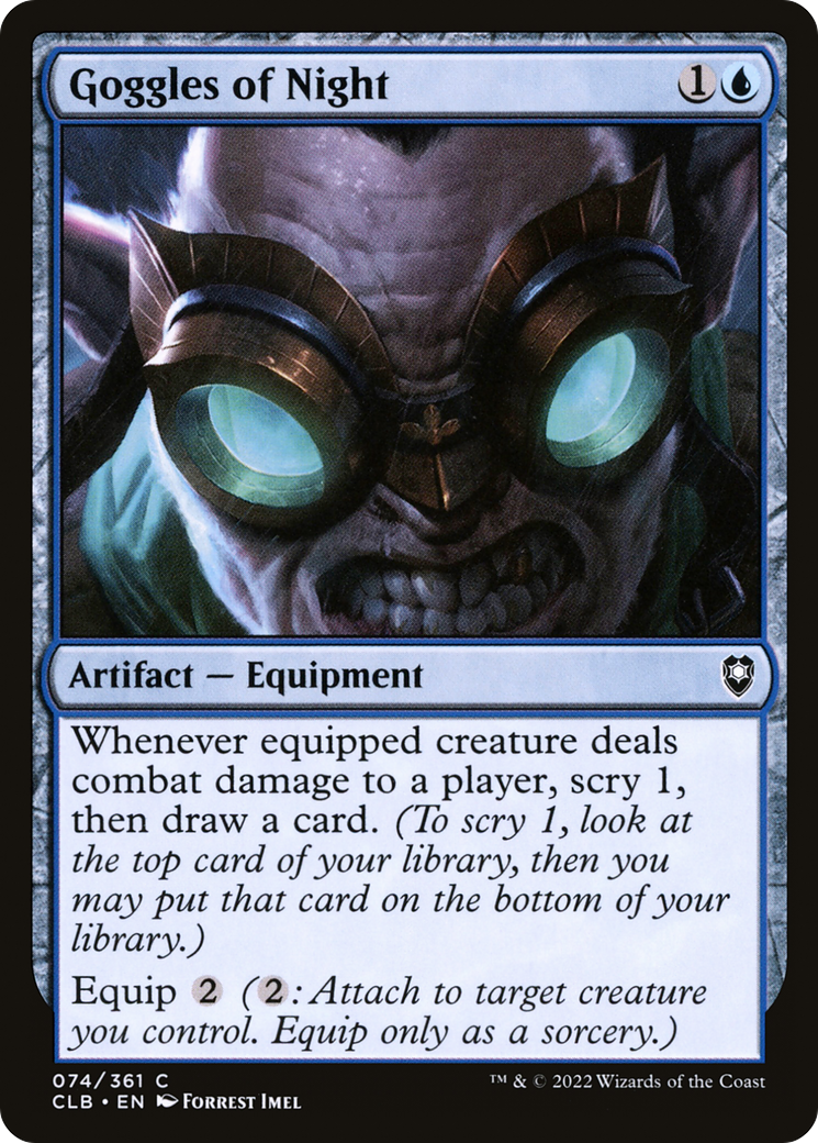 Goggles of Night [Commander Legends: Battle for Baldur's Gate] | Grognard Games