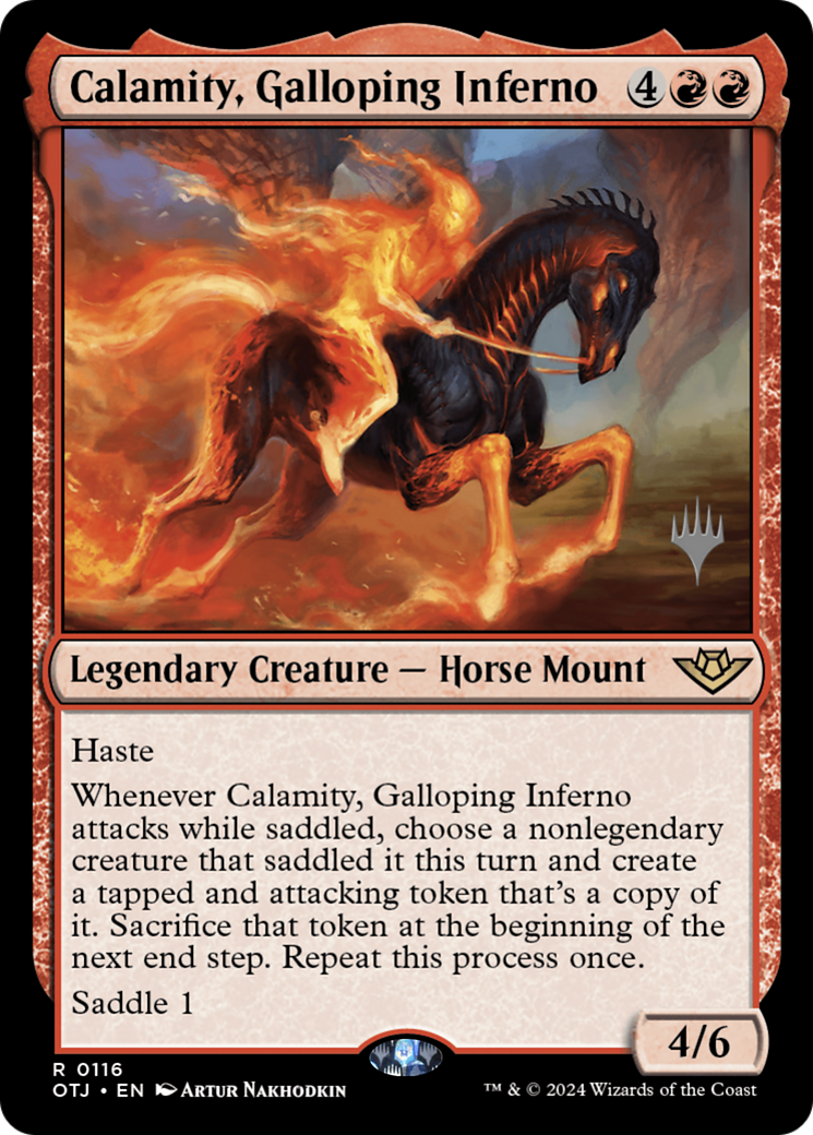 Calamity, Galloping Inferno (Promo Pack) [Outlaws of Thunder Junction Promos] | Grognard Games