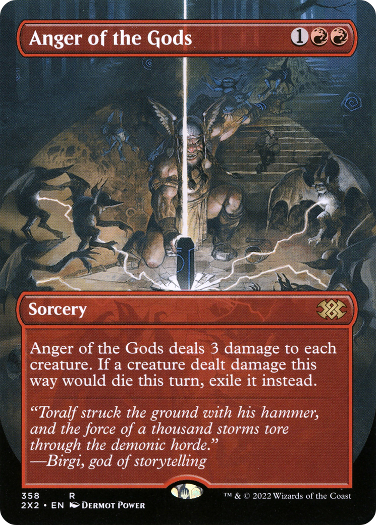 Anger of the Gods (Borderless Alternate Art) [Double Masters 2022] | Grognard Games