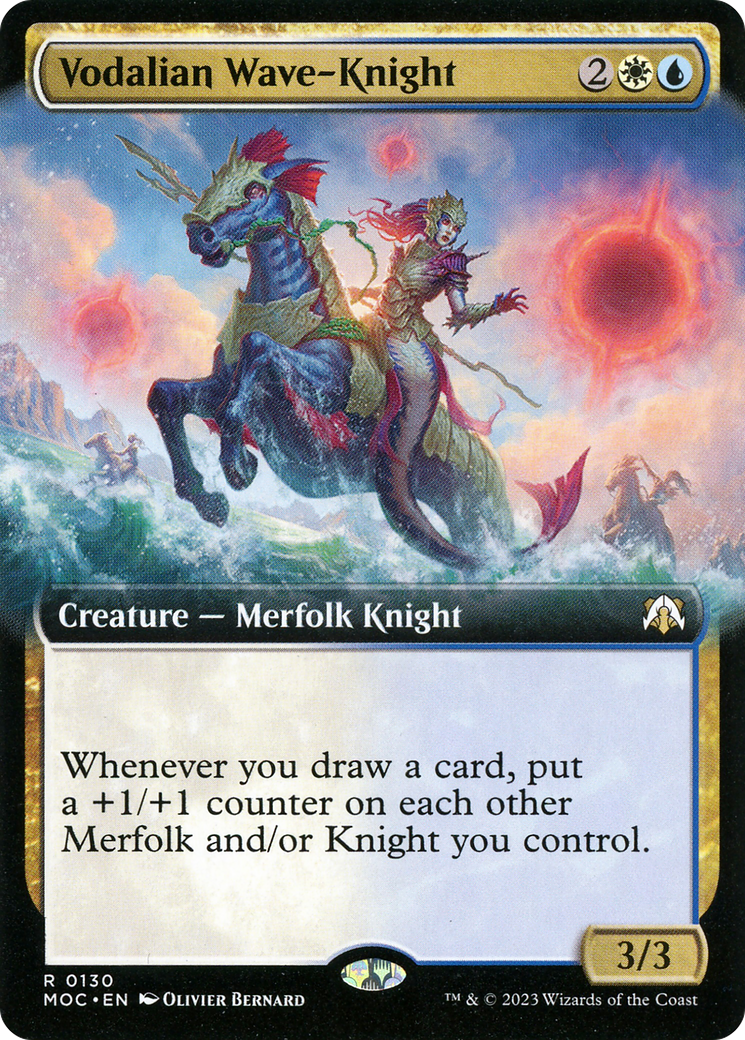 Vodalian Wave-Knight (MOC-130) - March of the Machine Commander: (Extended Art) Foil | Grognard Games