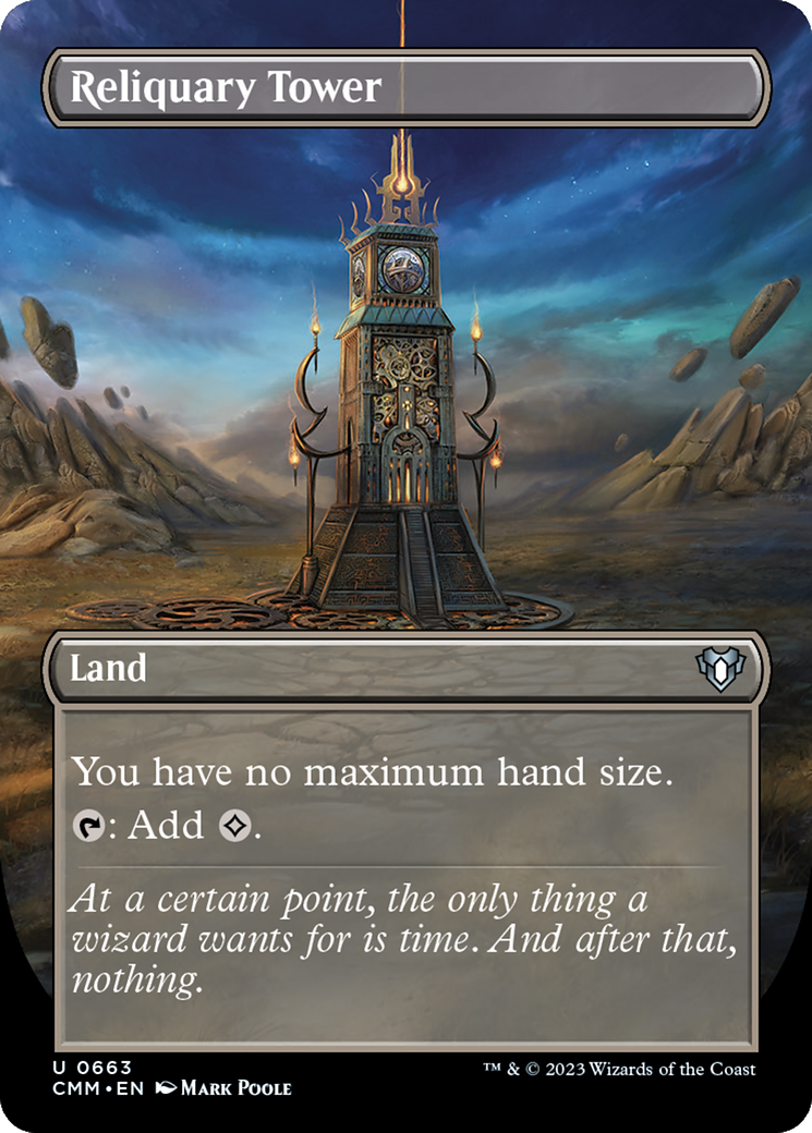 Reliquary Tower (Borderless Alternate Art) [Commander Masters] | Grognard Games