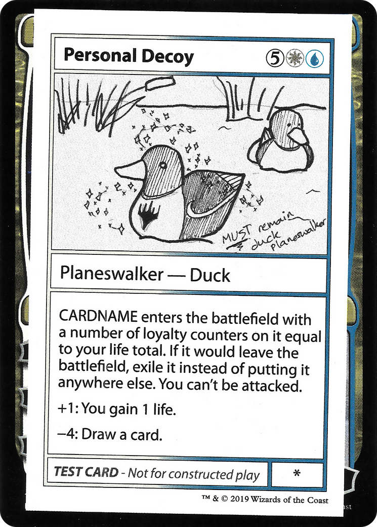Personal Decoy (2021 Edition) [Mystery Booster Playtest Cards] | Grognard Games