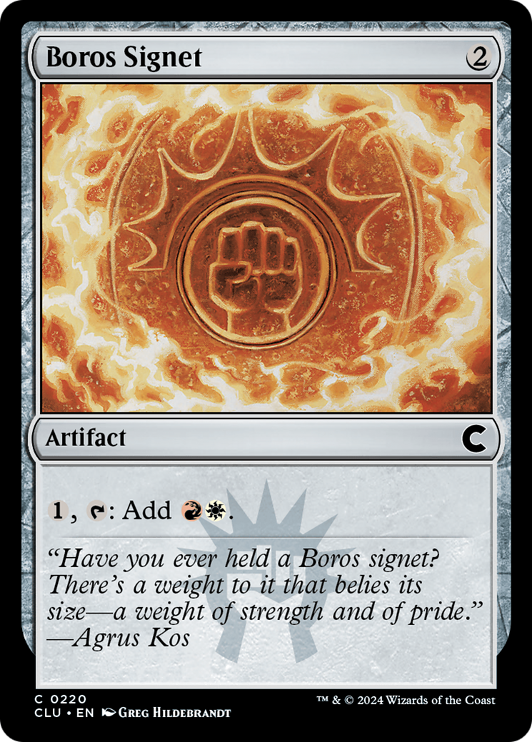 Boros Signet [Ravnica: Clue Edition] | Grognard Games
