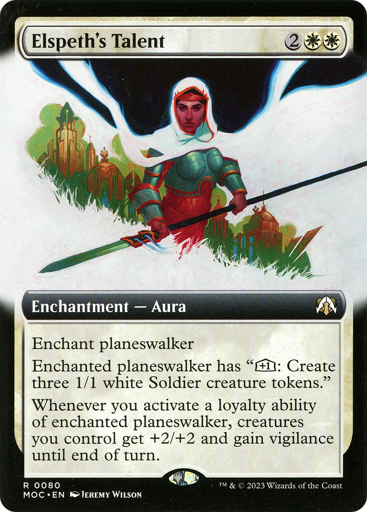 Elspeth's Talent (MOC-080) - March of the Machine Commander: (Extended Art) Foil | Grognard Games