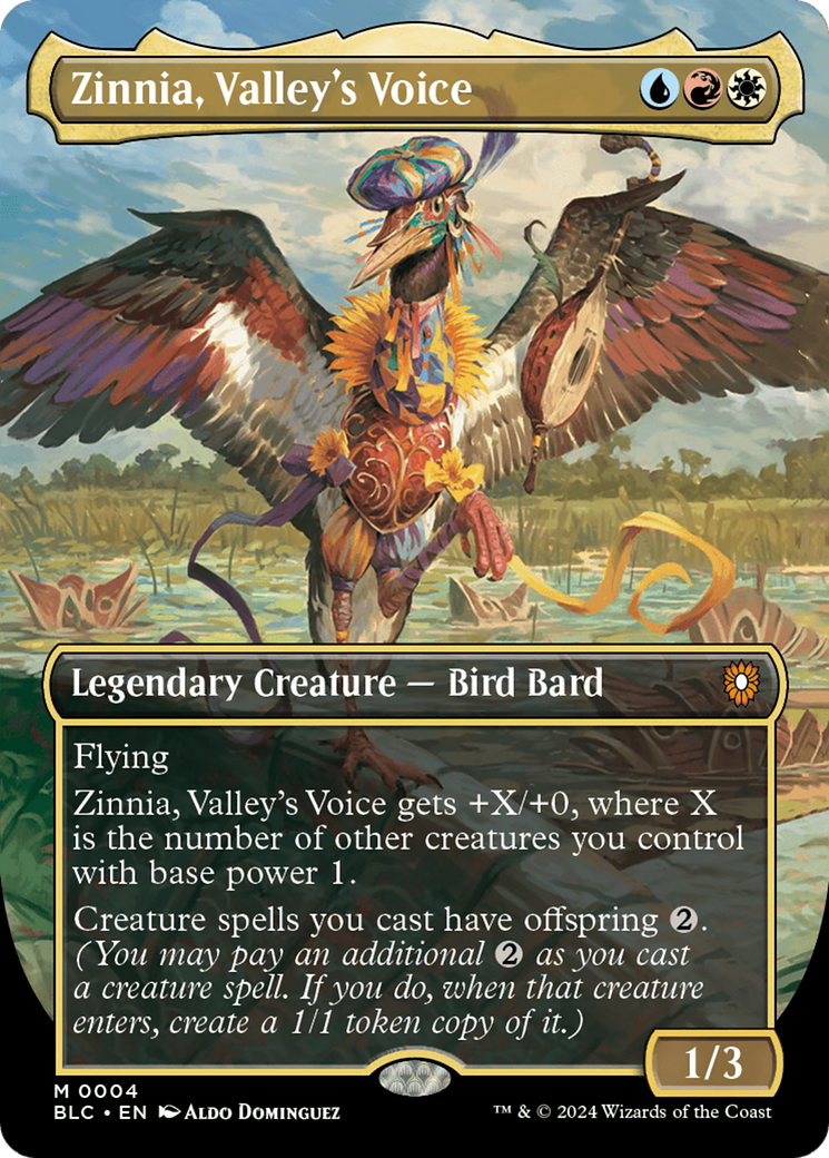 Zinnia, Valley's Voice (Borderless) [Bloomburrow Commander] | Grognard Games