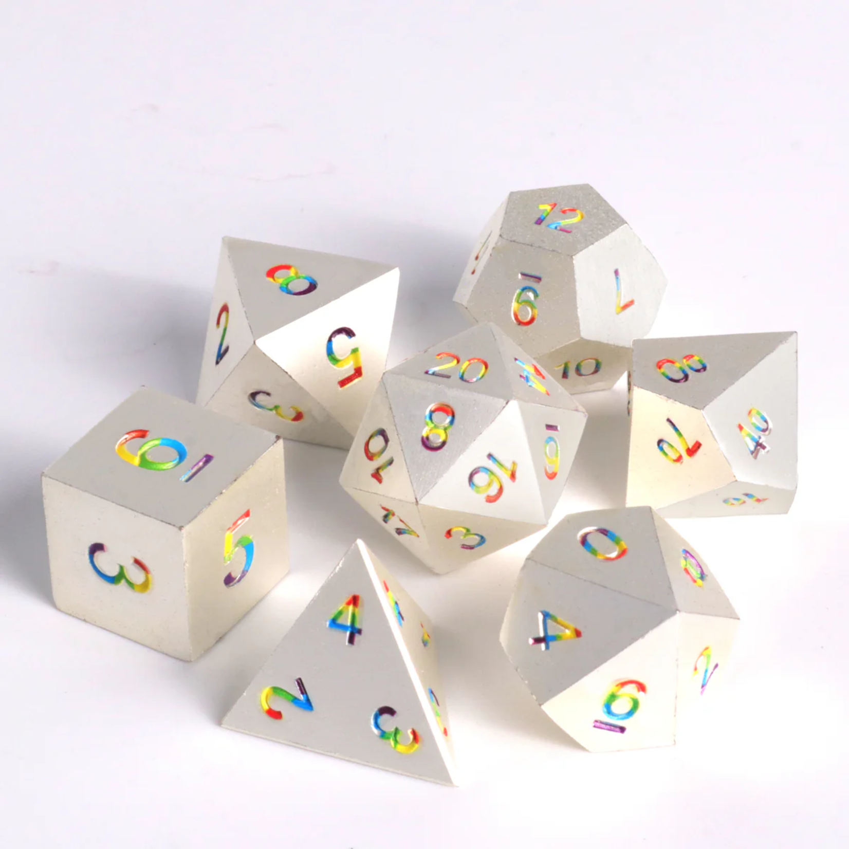 Die Hard Dice 7 Piece RPG set - Adventure Begins- Bright Rainbow | Grognard Games