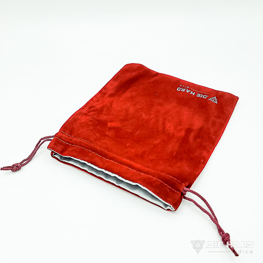 Velvet Dice Bag - Medium Blood Red | Grognard Games