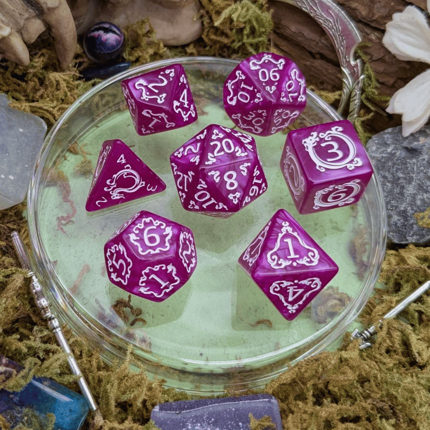 Dragon Pink Dice Set | Grognard Games